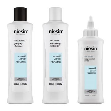 Set profesional antimatreata Nioxin System Recovery pentru scalp iritat cu mancarimi: Sampon 200ml + Balsam 200ml + Tratament 100ml