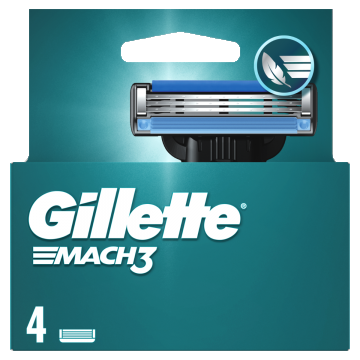 Set rezerve aparat de ras Mach 3, 4 bucati, Gillette Set rezerve aparat de ras Mach 3, 4 bucati, Gillette
