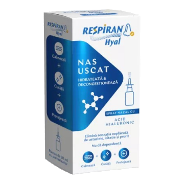 Spray nazal cu acid hialuronic Respiran Hyal, 20ml, Fiterman