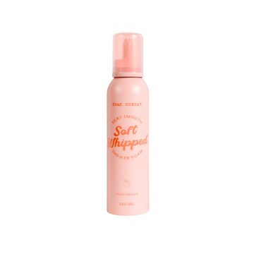 Spuma de dus cu aroma de piersica Soft Whipped, 200ml, Soak Sunday