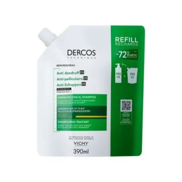 Vichy Dercos sampon antimatreata par uscat rezerva eco 390ml