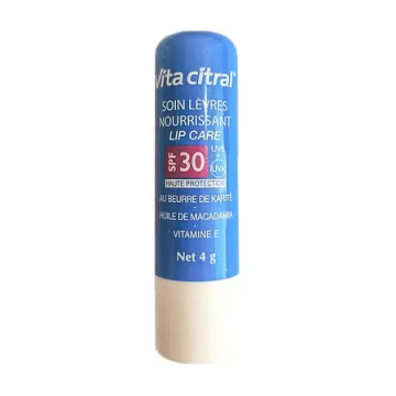 Asepta vital citral stick buze nutritiv cu unt de karite , ulei macadamia  si vitamina E SPF30 4 gr