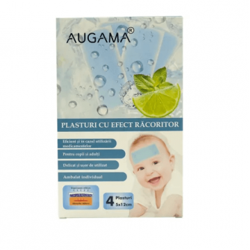 Augama Plasturi cu efect racoritor pentru copii 5 x 12 cm 4 bucati