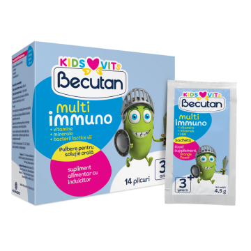 Becutan kids vits multi immuno 3+ ani 14 plicuri