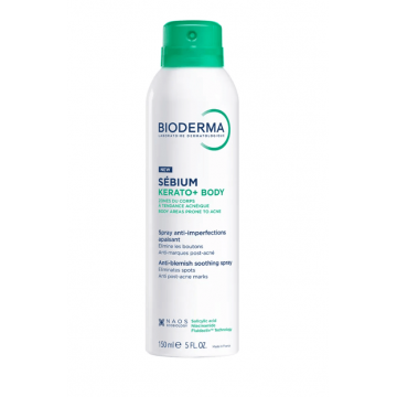Bioderma Sebium Kerato+ Spray calmant anti-imperfectiuni pentru corp 150 ml Bioderma Sebium Kerato+ Spray calmant anti-imperfectiuni pentru corp 150 ml