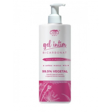 Ceta Sibiu Gel intim 99.5% vegetal cu bicarbonat, aloe si musetel 200 ml
