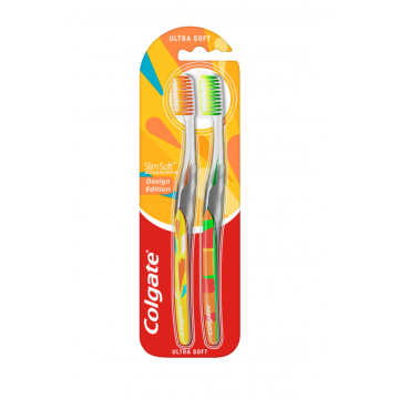 Colgate Slim Soft Advanced Design Edition Ultra Soft Periuta de dinti 2 bucati