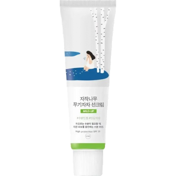 Crema de fata minerala si hidratanta cu SPF 50 Birch Juice Mild-Up, 50ml, Round Lab