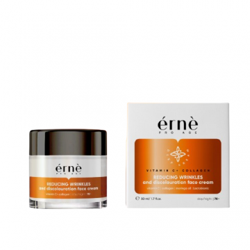 Crema zi/noapte de fata pentru reducerea ridurilor si a petelor cu Vitamina C si Colagen 70+, 50ml, Erne