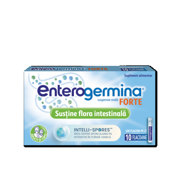 Enterogermina Forte suspensie orala, 10 flacoane, Sanofi
