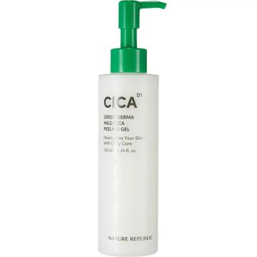 Gel exfoliant cu Centella Asiatica Green Derma, 155ml, Nature Republic