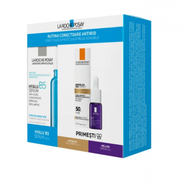 La Roche Posay Pachet B5 Serum 30 ml + Anthelios Age Correct SPF50 15 ml + Mela B3 Serum 10 ml