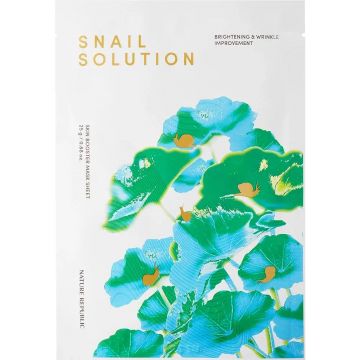Masca de fata hidratanta cu Mucina si Acid Alginic Snail Solution, 25g, Nature Republic