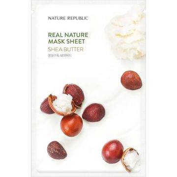 Masca hidratanta antirid cu unt de shea Real Nature, 23g, Nature Republic