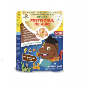 Moller's Omega 3 Pestisori gumati cu aroma de cola 36 bucati