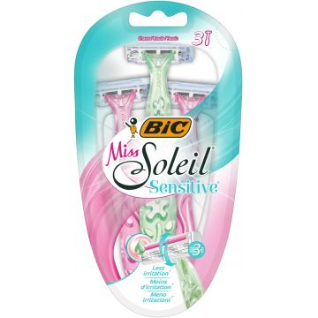 Pachet Aparat de ras Miss Soleil Sensitive, 3 bucati, BIC