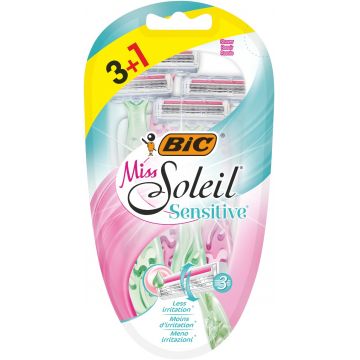 Pachet Aparat de ras Miss Soleil Sensitive, 4 bucati, BIC