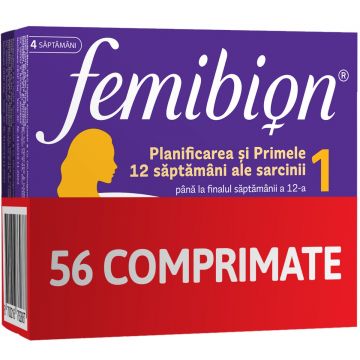 Pachet Femibion 1 Planificarea si Primele 12 Saptamani ale Sarcinii, 2x28 comprimate filmate