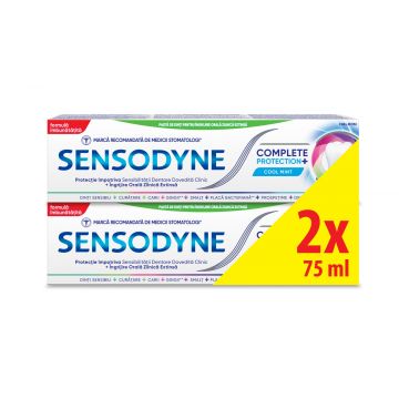 Pachet Pasta de dinti Complete Protection Cool Mint, 2 x 75ml, Sensodyne
