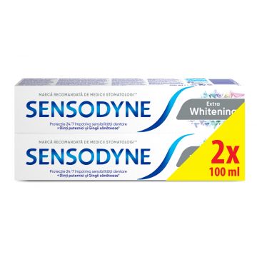 Pachet Pasta de dinti Extra Whitening, 2 x 100ml, Sensodyne