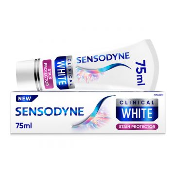 Pasta de dinti pentru albire Clinical White Stain Protector, 75ml, Sensodyne