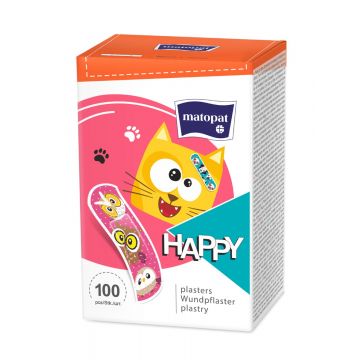 Plasturi Happy, 12 bucati, Matopat