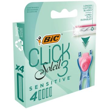 Rezerve aparat de ras Soleil Click Sensitive, 4 bucati, BIC