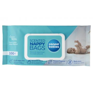 Saci parfumati pentru scutece uzate 70/003, 100 bucati, Canpol babies