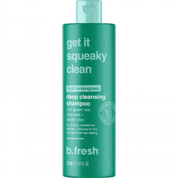 Sampon pentru par gras cu ceai verde si carbune activ Get It Squeaky Clean, 335ml, B.fresh