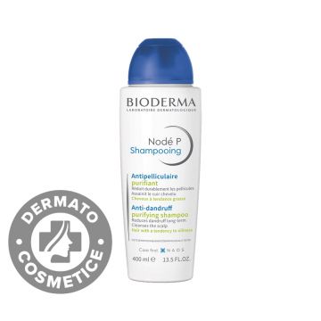 Sampon purificator anti-matreata pentru par cu tendinta de ingrasare Node P, 400ml, Bioderma