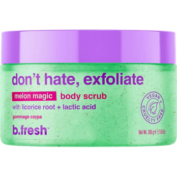 Scrub de corp exfoliant cu pepene Don't Hate Exfoliate Body, 200ml, B.fresh