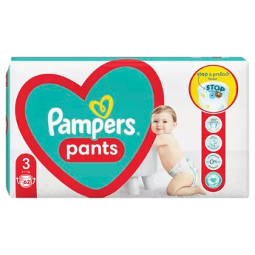 Scutece-chilotel Pants Marimea 3 pentru 6-11 kg, 62 bucati, Pampers