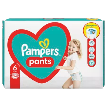 Scutece-chilotel Pants Marimea 6 pentru 14-19 kg, 44 bucati, Pampers