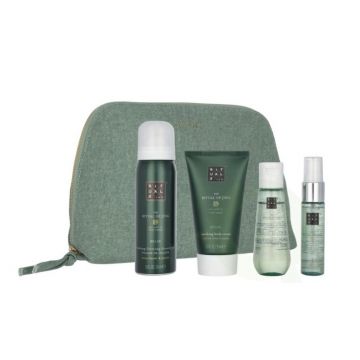 Set cadou Rituals The Ritual of Jing Relax Set – Crema de corp 70 ml, Spuma de dus 50 ml, Ulei uscat 50 ml, Spray Pillow Mist 20 ml
