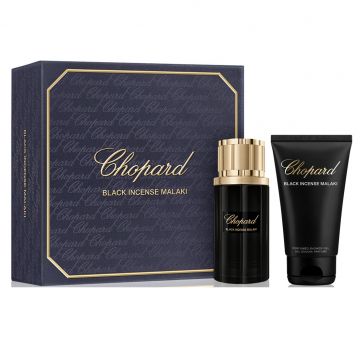 Set Chopard Black Incense Malaki, Unisex, Apa de Parfum 80 ml + Gel de dus 150 ml Set Chopard Black Incense Malaki, Unisex, Apa de Parfum 80 ml + Gel de dus 150 ml
