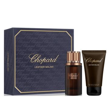 Set Chopard Leather Malaki, Barbati, Apa de Parfum 80 ml + Gel de dus 150 ml Set Chopard Leather Malaki, Barbati, Apa de Parfum 80 ml + Gel de dus 150 ml