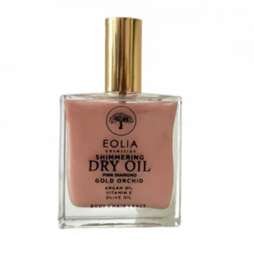 Ulei organic uscat cu orhidee si sclipici roz sidefat, 100ml, Eolia