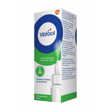 Vibrocil spray nazal solutie  2.5 mg/ 0.25 mg/ml, 15ml, Haleon