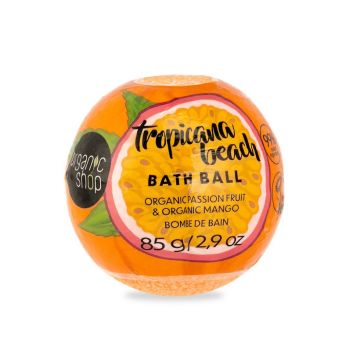 Bomba de baie Organic Passion Fruit & Organic Mango Tropicana Beach, 85g, Organic Shop
