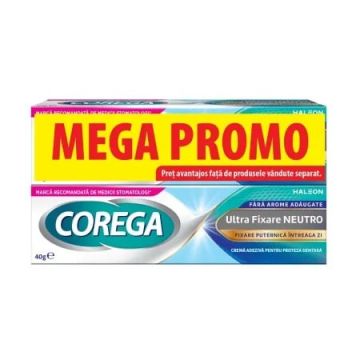 Corega ultra fixare neutro X 40G  duopack mega promo Glaxo