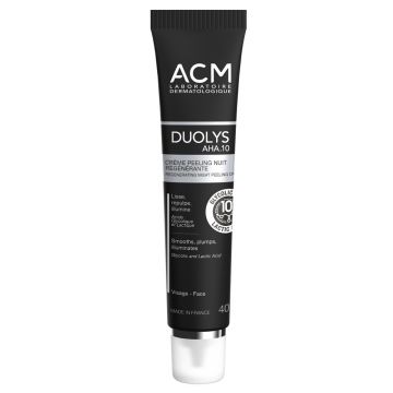 Crema peeling regeneratoare de noapte Duolys AHA.10 ACM , 40 ml Crema peeling regeneratoare de noapte Duolys AHA.10 ACM , 40 ml