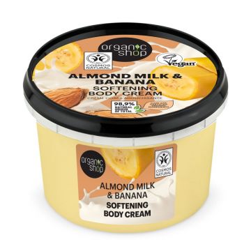 Crema pentru corp cu lapte de migdale si banane, 250ml, Organic Shop Crema pentru corp cu lapte de migdale si banane, 250ml, Organic Shop