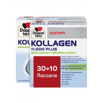 Doppelherz System Kollagen 11.000 plus 30 flacoane + 10 flacoane