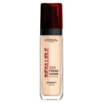 Fond de ten rezistent la transfer Infaillible 32h Fresh Wear 15 Subton Neutru, 30ml, L'Oreal Paris Fond de ten rezistent la transfer Infaillible 32h Fresh Wear 15 Subton Neutru, 30ml, L'Oreal Paris