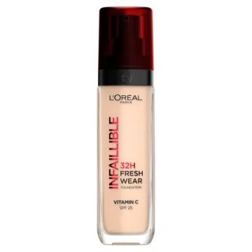 Fond de ten rezistent la transfer Infaillible 32h Fresh Wear 20 Subton Neutru, 30ml, L'Oreal Paris Fond de ten rezistent la transfer Infaillible 32h Fresh Wear 20 Subton Neutru, 30ml, L'Oreal Paris