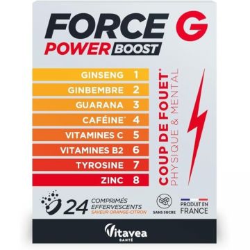 Force G Power Boost, 24 comprimate efervescente, Vitavea Force G Power Boost, 24 comprimate efervescente, Vitavea