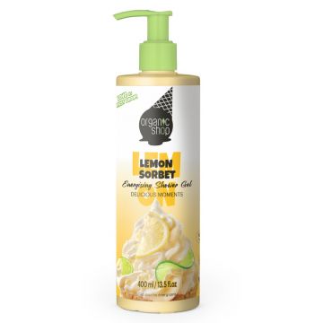 Gel de dus energizant Lemon Sorbet, 400ml, Organic Shop Gel de dus energizant Lemon Sorbet, 400ml, Organic Shop