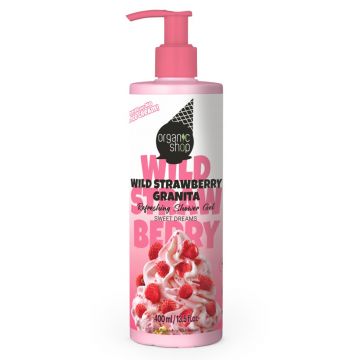 Gel de dus revigorant Wild Strawberry, 400ml, Organic Shop Gel de dus revigorant Wild Strawberry, 400ml, Organic Shop