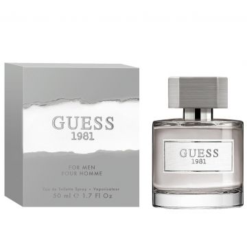 Guess 1981, Apa de toaleta, Barbati (Gramaj: 50 ml) Guess 1981, Apa de toaleta, Barbati (Gramaj: 50 ml)