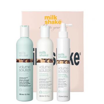 Kit pentru par fin si subtire Milk Shake Volume Solution Sampon 300 ml + Balsam 300 ml + Tratament 175 ml (Concentratie: Sampon, Gramaj: 300 ml + 300 ml + 175 ml) Kit pentru par fin si subtire Milk Shake Volume Solution Sampon 300 ml + Balsam 300 ml + Tratament 175 ml (Concentratie: Sampon, Gramaj: 300 ml + 300 ml + 175 ml)